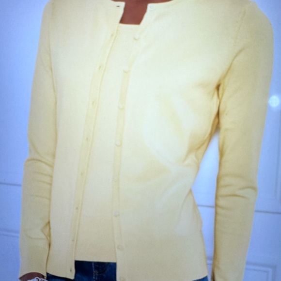 Talbots Yellow Cardigan Sweater - Picture 4 of 4